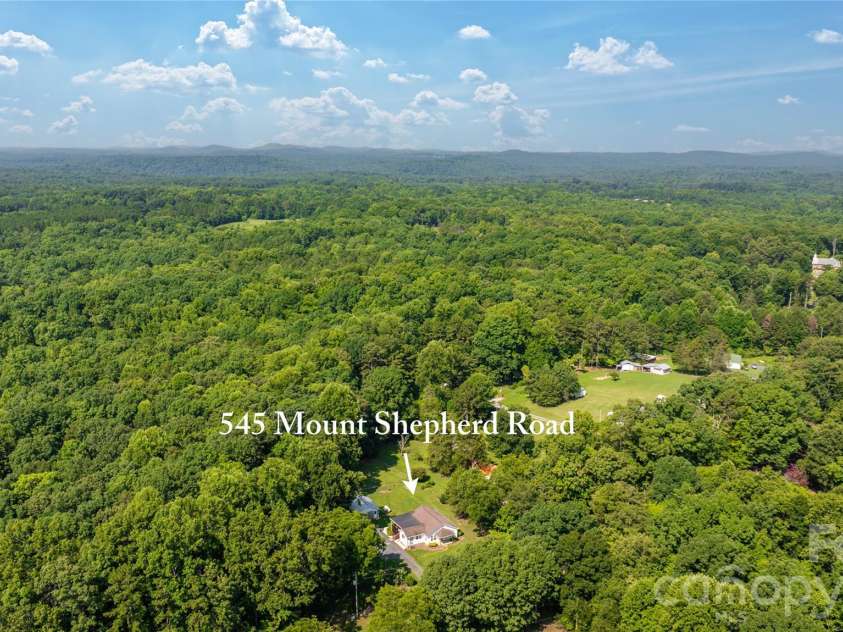 545 Mt. Shepherd Road, Asheboro, NC 27205.  MLS# CAR4403323, YatesRealty ID 38584. Aerial