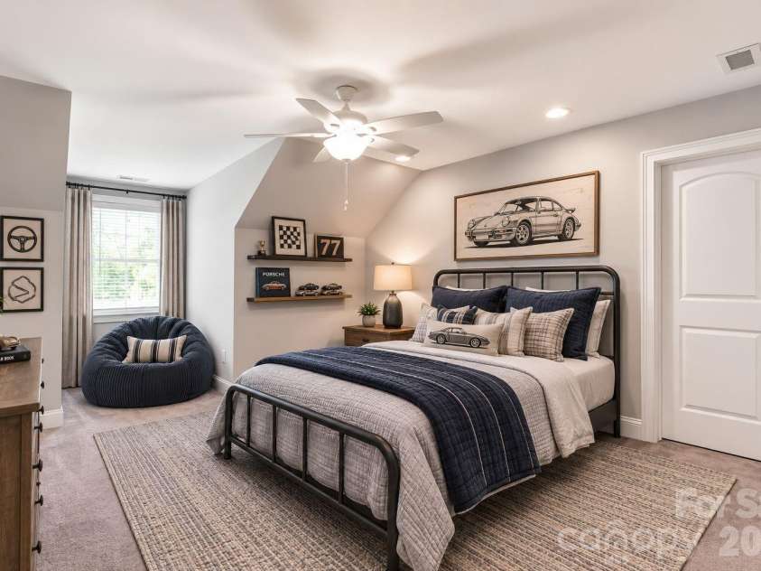 1808 Huntley Ridge Drive, Concord, NC 28025.  MLS# CAR4401612, YatesRealty ID 38588. Virtually Staged - Secondary Bedroom 2