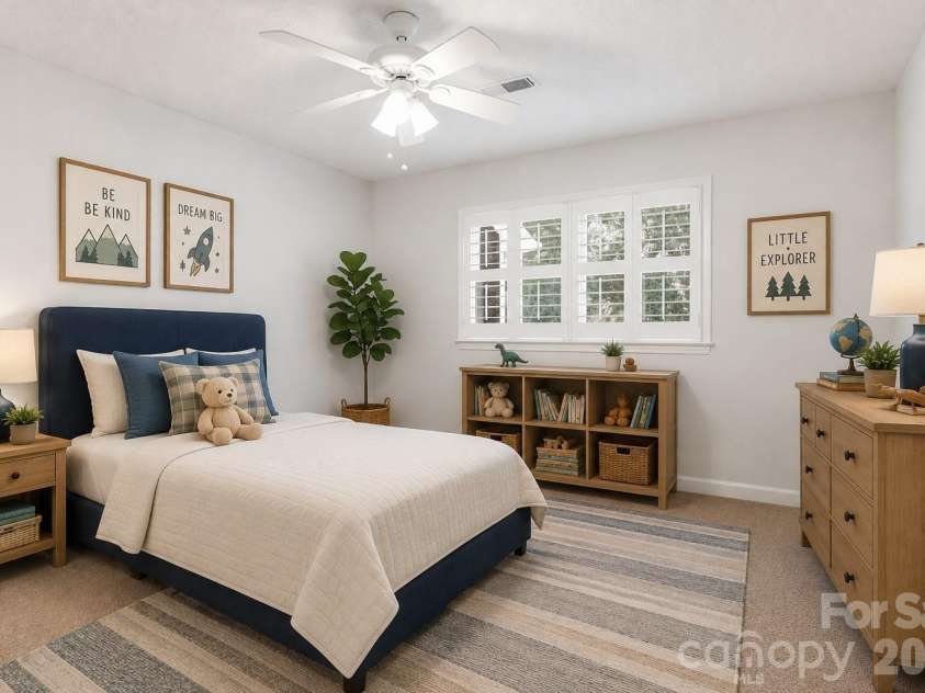 2500 Round Table Road, Monroe, NC 28110.  MLS# CAR4403153, YatesRealty ID 38591. Virtually staged - Second floor, secondary bedroom #1