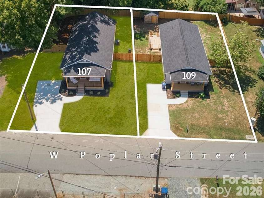 109 Poplar Street, Stanley, NC 28164.  MLS# CAR4403459, YatesRealty ID 38601. 