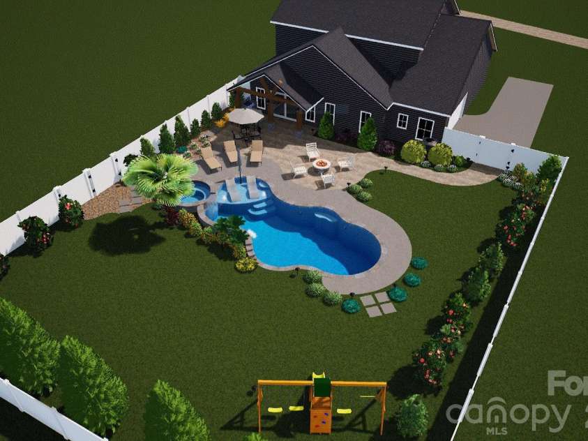 12902 Blakemore Avenue, Huntersville, NC 28078.  MLS# CAR4403462, YatesRealty ID 38626. Pool possibilities-rendering