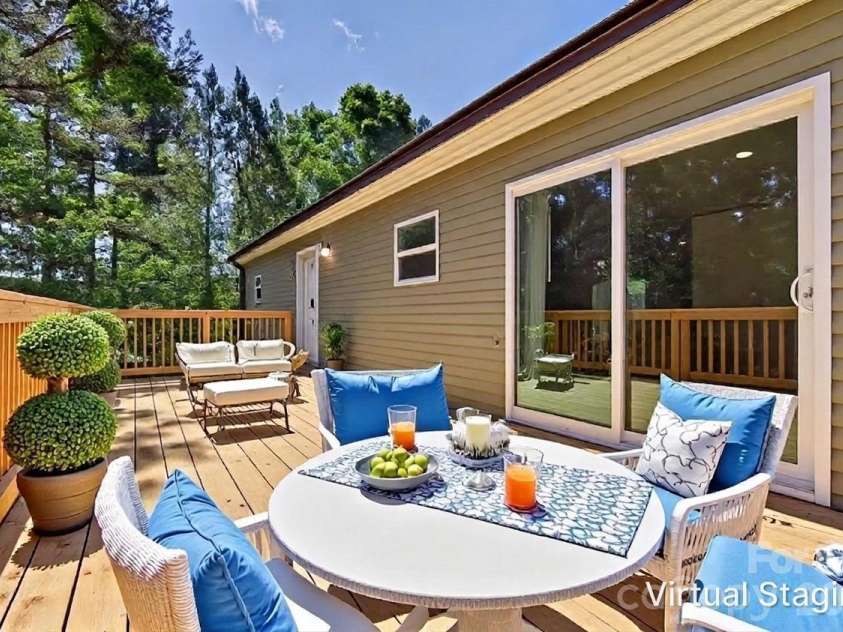 170 Harvick Lane, Lexington, NC 27292.  MLS# CAR4381928, YatesRealty ID 38659. Deck Virtually Staged