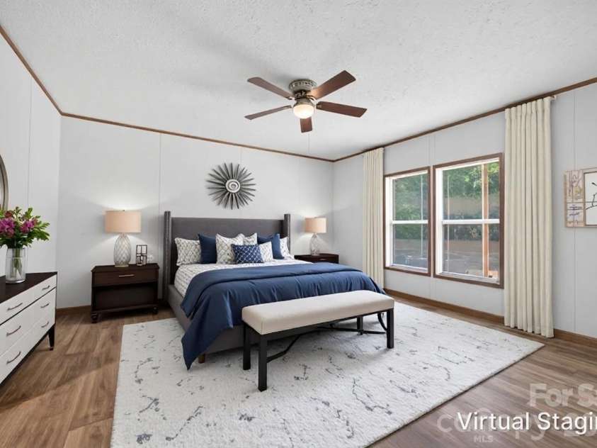 170 Harvick Lane, Lexington, NC 27292.  MLS# CAR4381928, YatesRealty ID 38659. Primary bedroom virtually staged