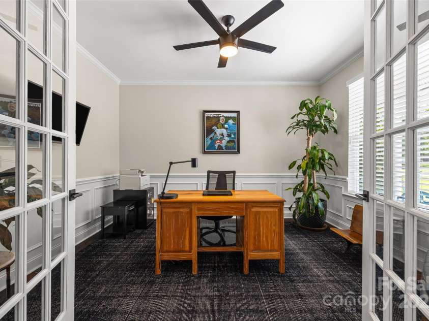 17622 Austins Creek Drive, Charlotte, NC 28278.  MLS# CAR4278255, YatesRealty ID 3867. An office with french doors, how fabulous! 
