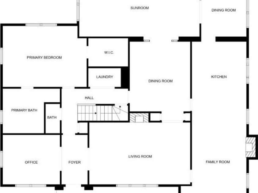 600 Central Avenue, Belmont, NC 28012.  MLS# CAR4375573, YatesRealty ID 38704. Main Level Sketch