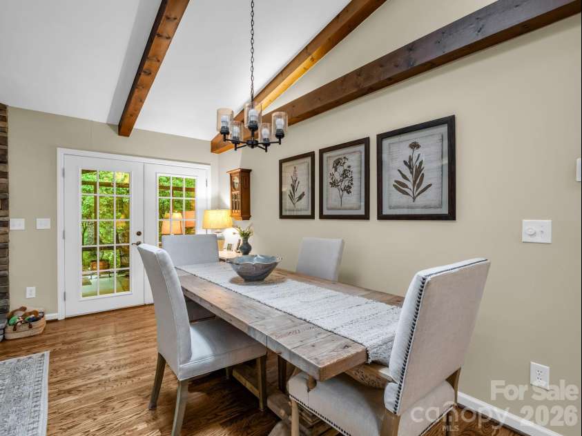 558 Middle Connestee Trail, Brevard, NC 28712.  MLS# CAR4391380, YatesRealty ID 38722. Dining Area