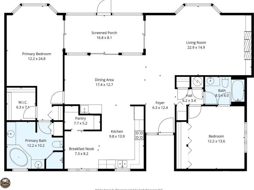 303 Golfside Drive, Flat Rock, NC 28731.  MLS# CAR4352629, YatesRealty ID 3875. Floor Plan