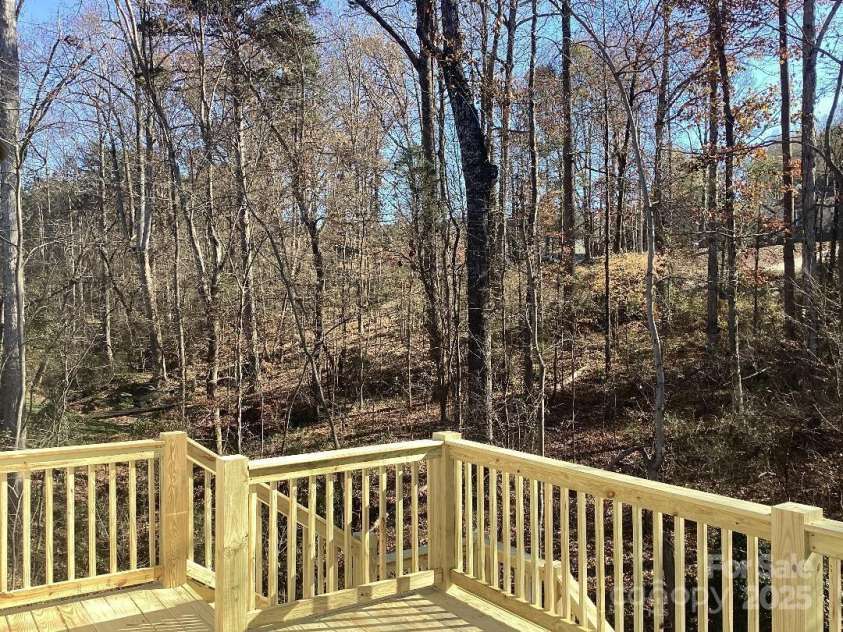 LOT 72.73 Sally Clark Drive, Denver, NC 28037.  MLS# CAR4212896, YatesRealty ID 3876. Rear Deck overlooks wooded Backyard