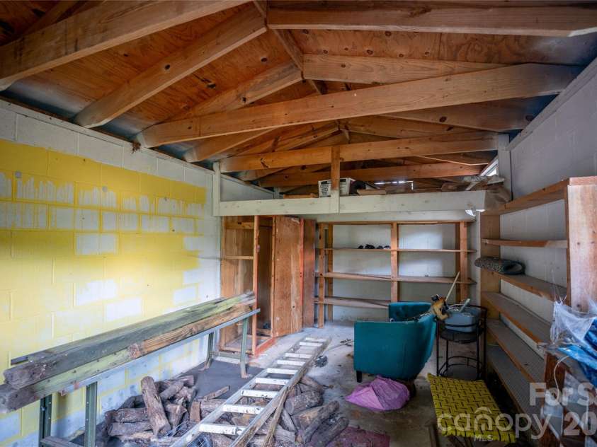 1271 Upper Brush Creek Road, Fairview, NC 28730.  MLS# CAR4398418, YatesRealty ID 38771. Shed interior
