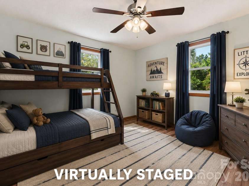 7132 Clear Crossing Lane, Mint Hill, NC 28227.  MLS# CAR4404373, YatesRealty ID 38815. Virtually Staged Upper Level Bedroom 2 0f 3