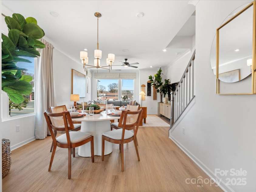 5711 Castlerea Drive, Charlotte, NC 28217.  MLS# CAR4232177, YatesRealty ID 3882. Roan Model Home Dining Area | Southmont *actual finishes, color scheme, orientation vary on this home. Furniture not included