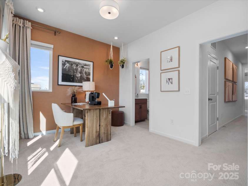 5711 Castlerea Drive, Charlotte, NC 28217.  MLS# CAR4232177, YatesRealty ID 3882. Roan Model Home Secondary Bed | Southmont *actual finishes, color scheme, orientation vary on this home. Furniture not included