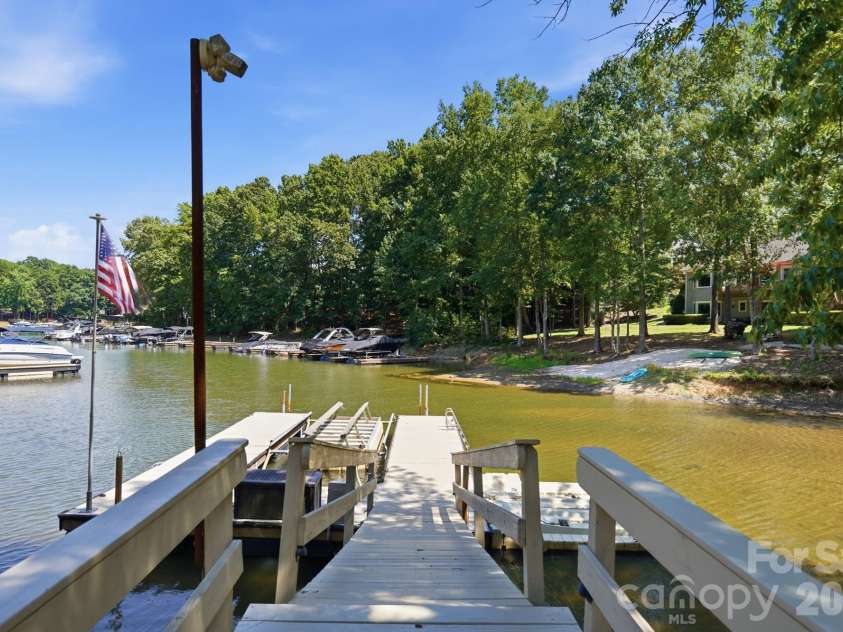 166 Atlantic Way, Mooresville, NC 28117.  MLS# CAR4401198, YatesRealty ID 38829. Private Dock with Boat Lift and Dock Tag