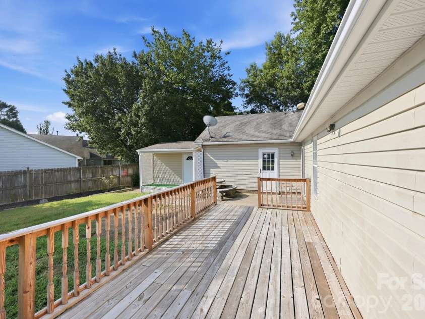 6323 Martin Lake Road, Charlotte, NC 28227.  MLS# CAR4405249, YatesRealty ID 38836. Large Deck for Grilling & Relaxing