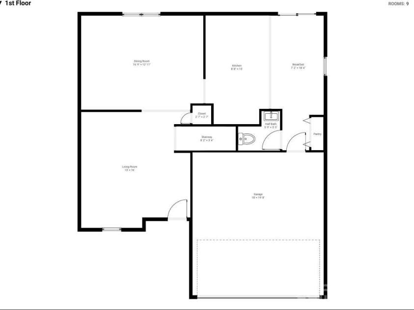 825 Chastain Avenue, Concord, NC 28025.  MLS# CAR4400015, YatesRealty ID 38853. First floor
