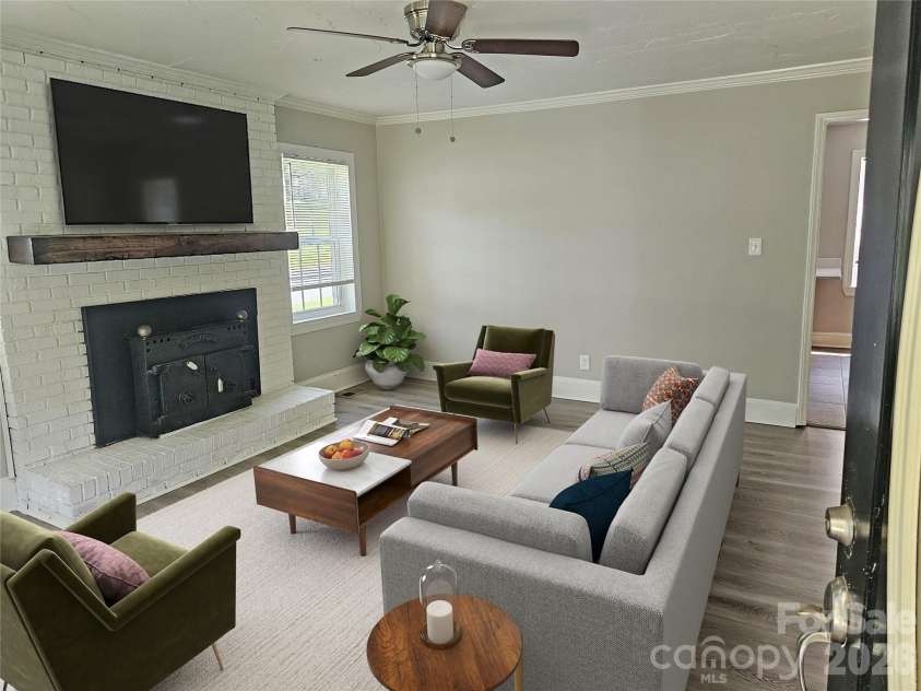 158 Shamrock Street, Concord, NC 28025.  MLS# CAR4406601, YatesRealty ID 38866. Living Room (virtually staged)