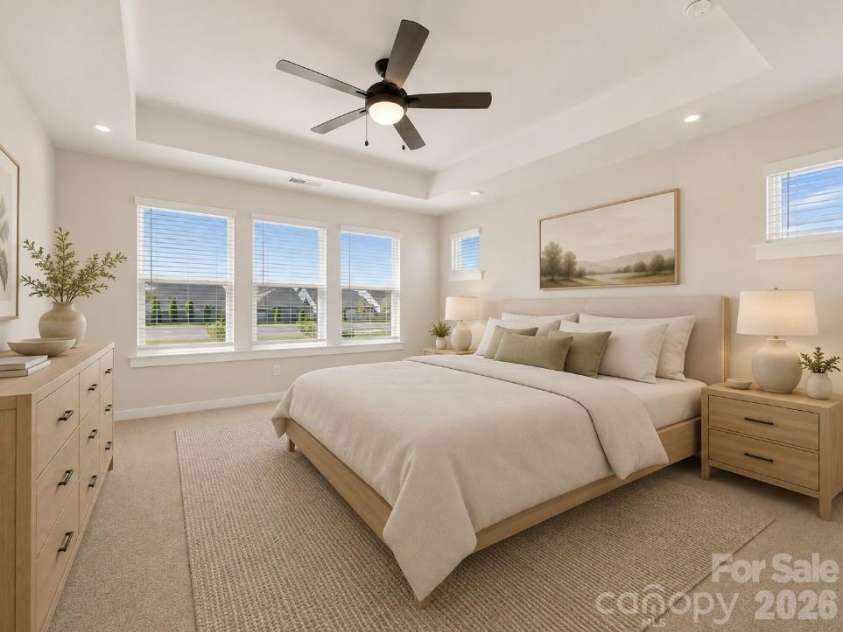 202 Quartz Hill Way, Waxhaw, NC 28173.  MLS# CAR4327858, YatesRealty ID 38881. Virtually staged owners bedroom