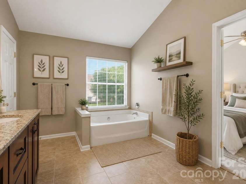 5219 Bentgrass Run Drive, Charlotte, NC 28269.  MLS# CAR4399258, YatesRealty ID 38901. Bathroom decorated by ChatGPT