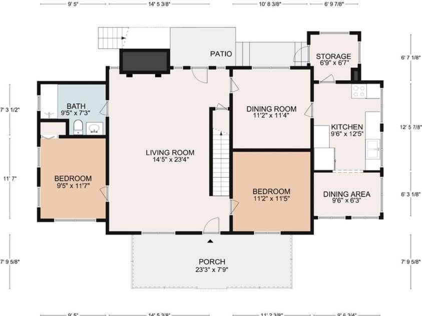 3151 Bearwallow Road, Hendersonville, NC 28792.  MLS# CAR4403717, YatesRealty ID 38983. 1st Floor plan