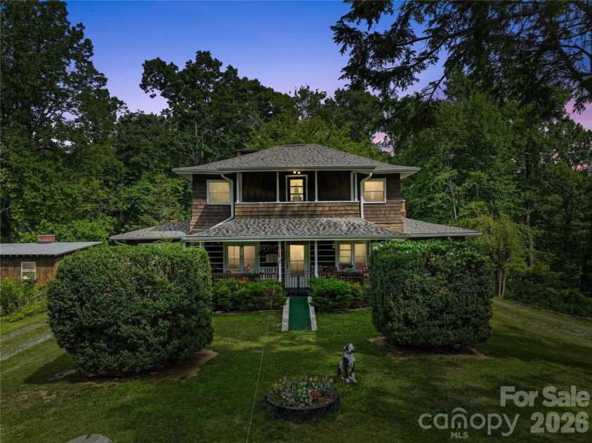 3151 Bearwallow Road, Hendersonville, NC 28792.  MLS# CAR4403717, YatesRealty ID 38983. Night time on Bearwallow
