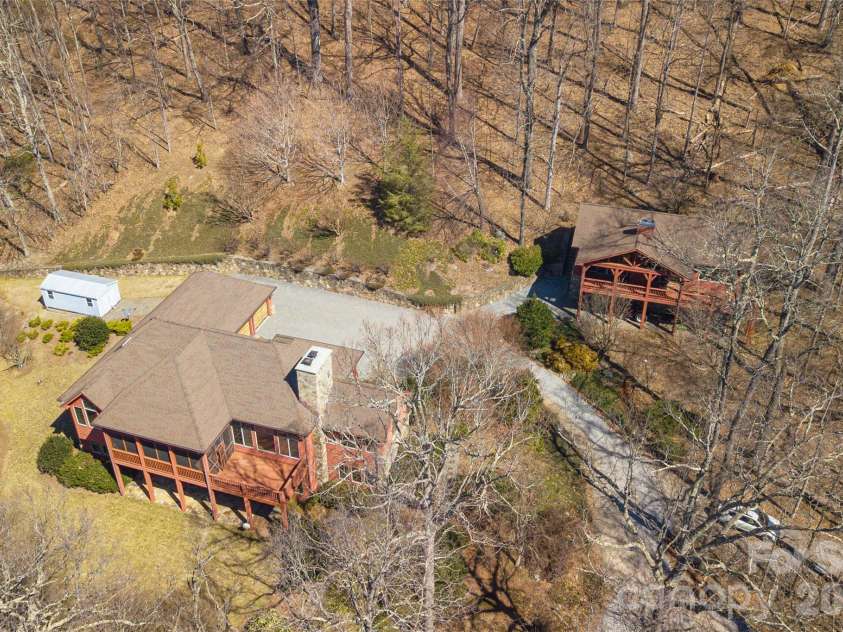 98 Flat Creek Road, Fairview, NC 28730.  MLS# CAR4395536, YatesRealty ID 38996. From above