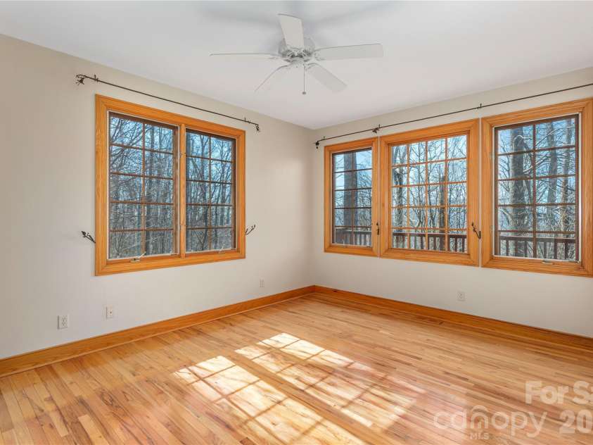 98 Flat Creek Road, Fairview, NC 28730.  MLS# CAR4395536, YatesRealty ID 38996. Guest house bedroom