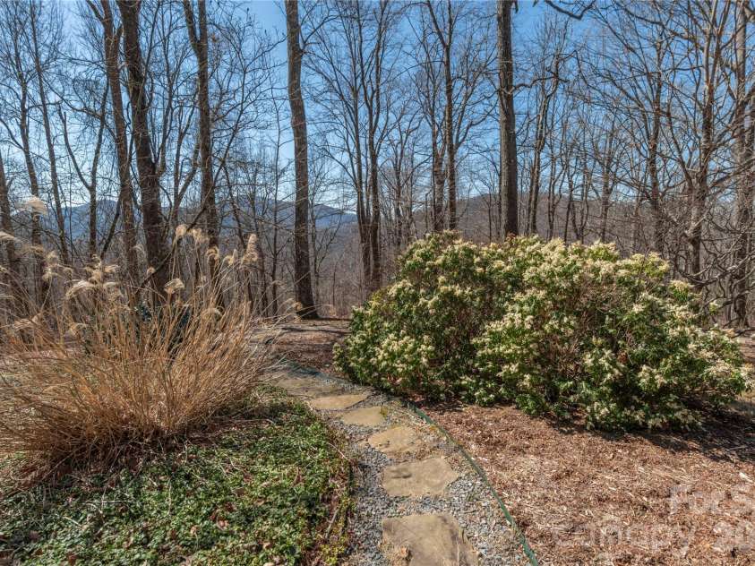 98 Flat Creek Road, Fairview, NC 28730.  MLS# CAR4395536, YatesRealty ID 38996. Native landscaping