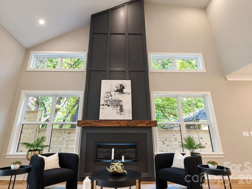 442 Sylvania Avenue, Charlotte, NC 28206.  MLS# CAR4381859, YatesRealty ID 39004. Two story fireplace