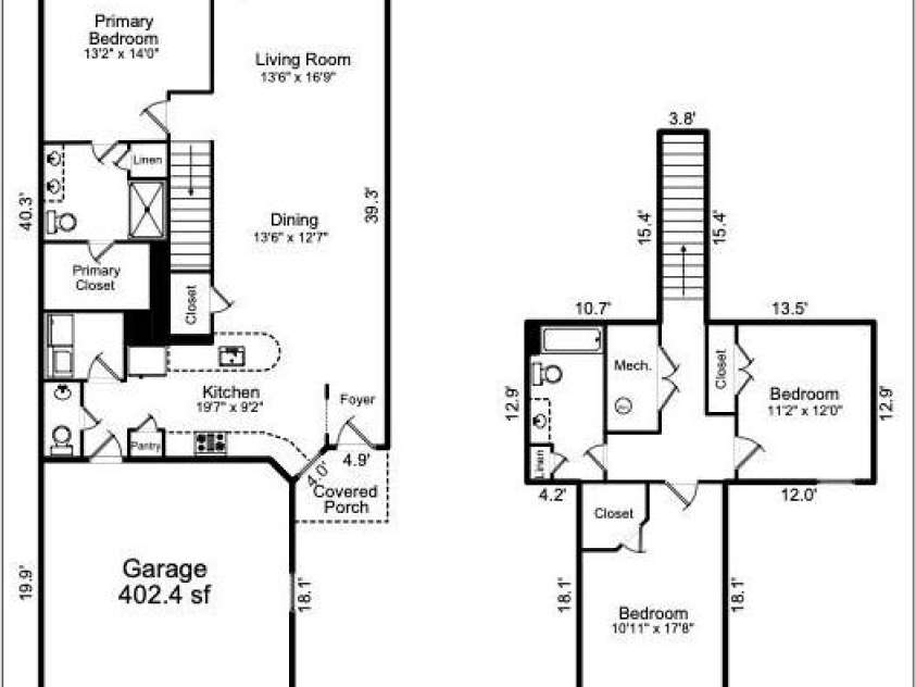 1311 Kristy Lynn Drive, Monroe, NC 28110.  MLS# CAR4404722, YatesRealty ID 39006. Sq. Footage Measurement!