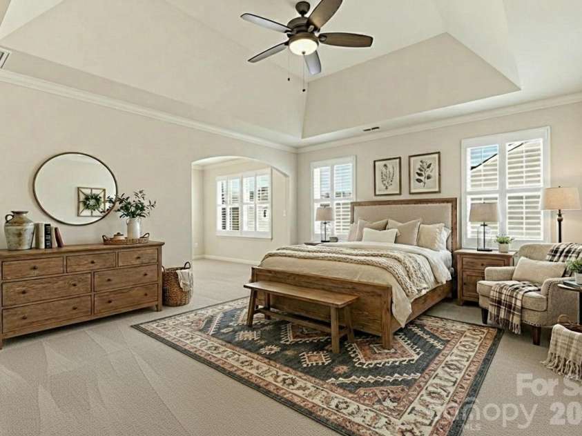 1504 Brooksland Place, Waxhaw, NC 28173.  MLS# CAR4347761, YatesRealty ID 3901. Primary Bedroom with Sitting Room Virtually Staged