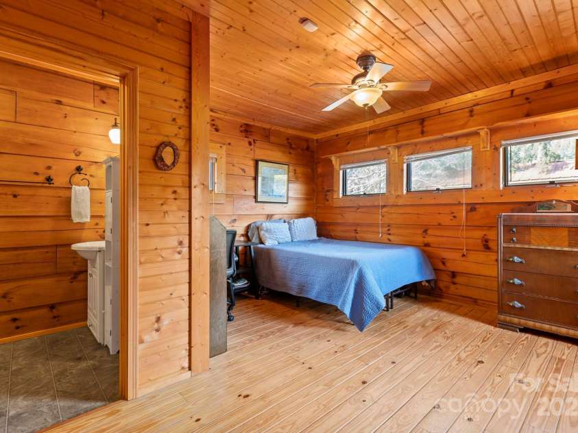 104 Enthoffer Street, Black Mountain, NC 28711.  MLS# CAR4328758, YatesRealty ID 3902. Back house bedroom