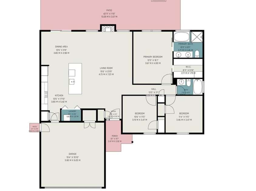 12109 Landing Green Drive, Charlotte, NC 28277.  MLS# CAR4403847, YatesRealty ID 39026. Floorplan