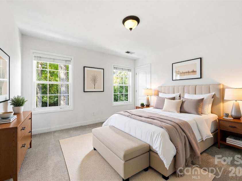 1703 Caddy Court, Matthews, NC 28104.  MLS# CAR4392423, YatesRealty ID 39056. Bedroom 2 - Virtually Staged