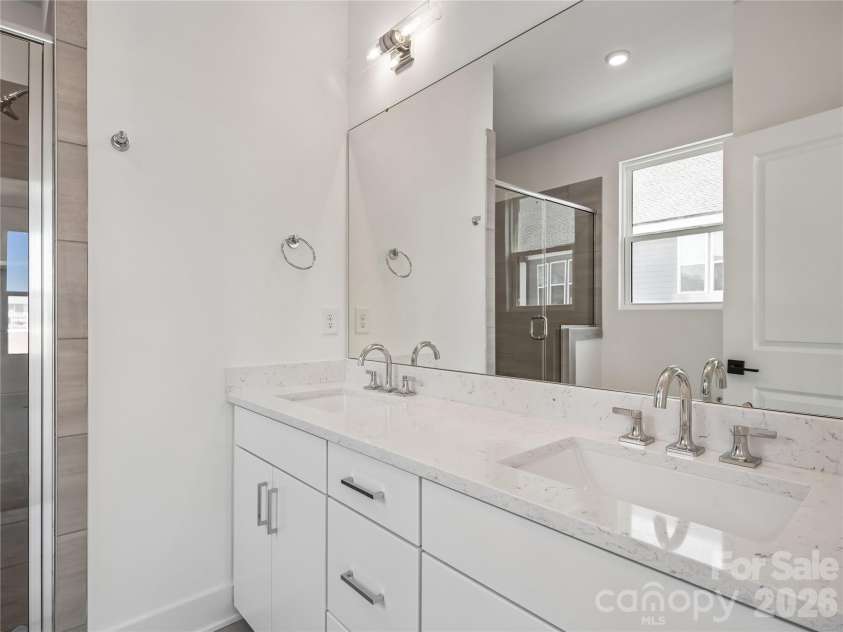 4062 Sophia Drive, Charlotte, NC 28217.  MLS# CAR4368755, YatesRealty ID 39069. Owner's suite with dual vanities