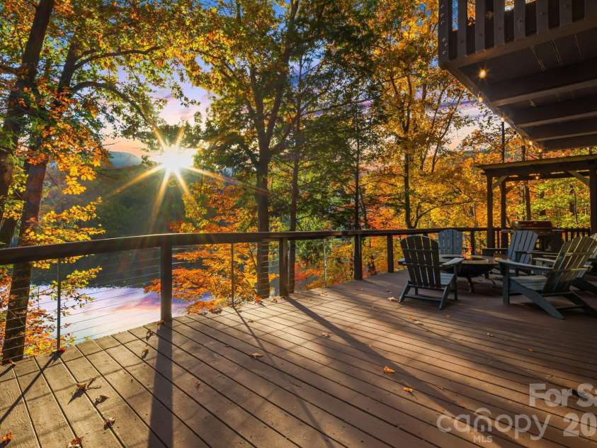1943 Buffalo Creek Road, Lake Lure, NC 28746.  MLS# CAR4394743, YatesRealty ID 39073. Main deck