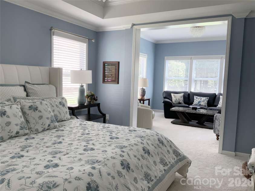 5064 Stonehill Lane, Matthews, NC 28104.  MLS# CAR4405518, YatesRealty ID 39104. Bedroom opens to sitting room