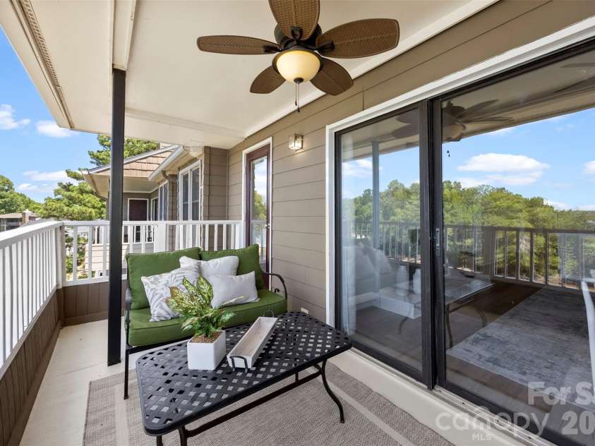 9808 Emerald Point Drive, Charlotte, NC 28278.  MLS# CAR4393895, YatesRealty ID 39108. Rear Balcony