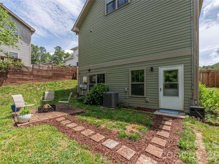 5 Declan Drive, Weaverville, NC 28787.  MLS# CAR4367979, YatesRealty ID 39137. Back yard patio and mostly flat