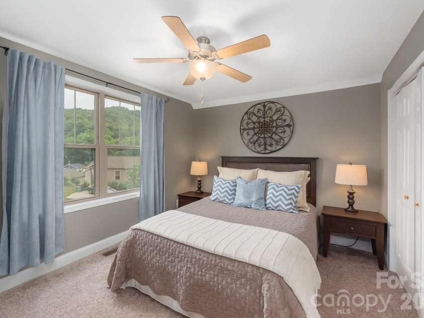 5 Declan Drive, Weaverville, NC 28787.  MLS# CAR4367979, YatesRealty ID 39137. Virtually staged front bedroom