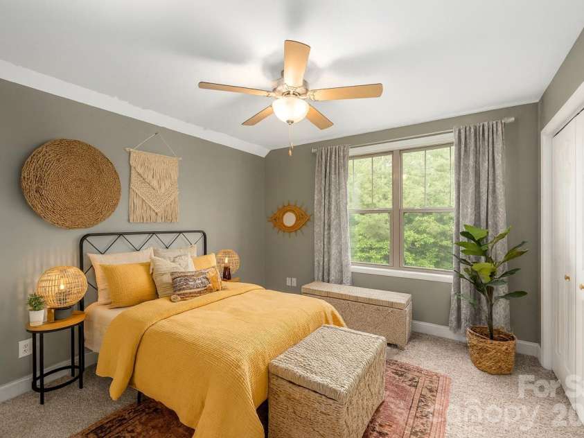 5 Declan Drive, Weaverville, NC 28787.  MLS# CAR4367979, YatesRealty ID 39137. Virtually staged upstairs back bedroom