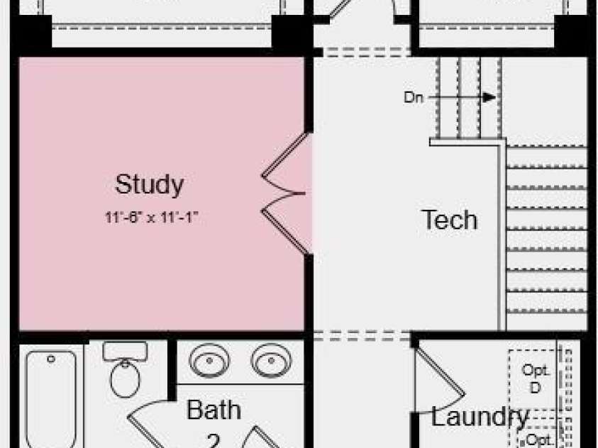 8696 Miles Gap Road, Indian Land, SC 29707.  MLS# CAR4401972, YatesRealty ID 39150. Second Floor Plan - Additional Highlights Include: oversized shower in the primary bath, laminate flooring extension on the 1st floor, gas cooktop, trash can roll out cabinet in the kitchen, upgraded cabinet hardware
