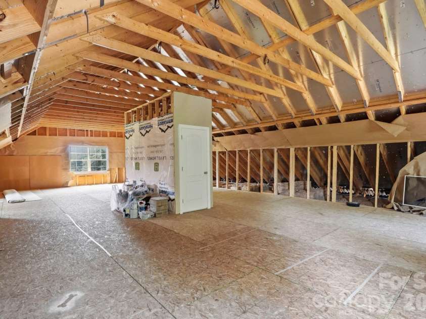 6222 Nesbit Road, Waxhaw, NC 28173.  MLS# CAR4404244, YatesRealty ID 39166. Unfinished attic