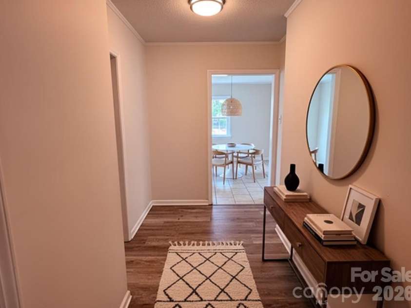 4209 Homeplace Drive, Shelby, NC 28152.  MLS# CAR4302755, YatesRealty ID 3918. Virtually StagedHallway to Kitchen