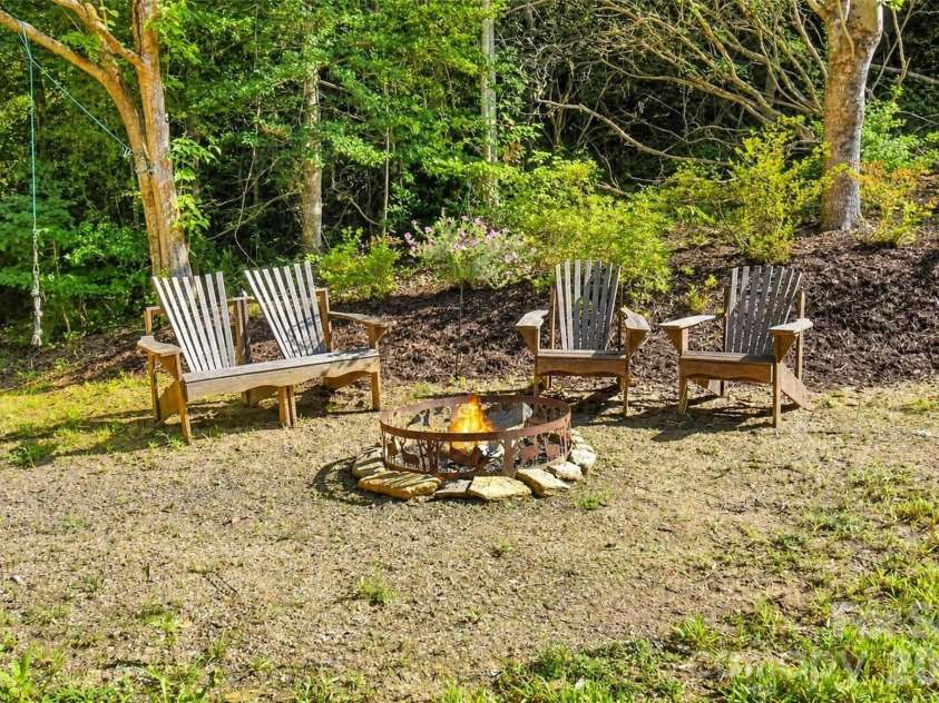 336 Hillside Road, Penrose, NC 28766.  MLS# CAR4405552, YatesRealty ID 39185. Firepit