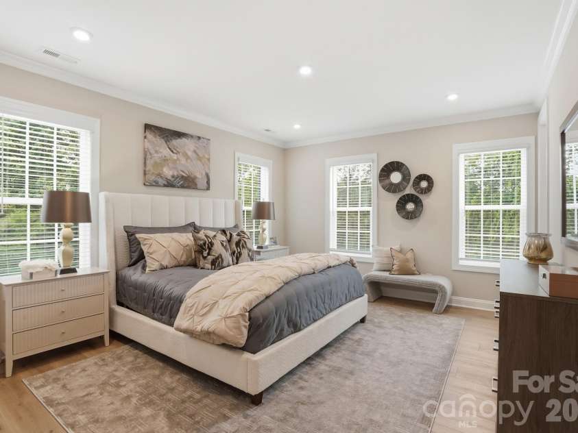 12123 Lavinia Lane, Charlotte, NC 28277.  MLS# CAR4420898, YatesRealty ID 39236. Tree Preserve views from Primary windows