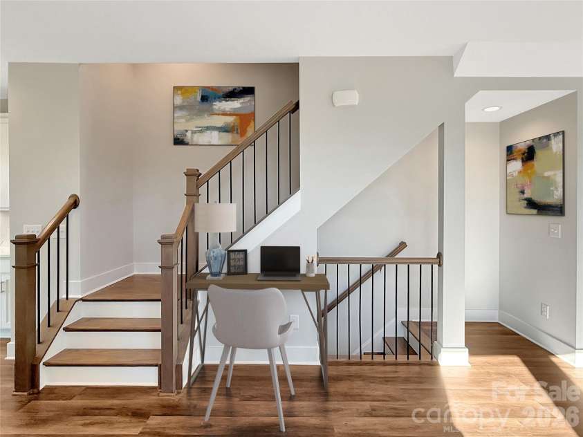 1229 34th Street, Charlotte, NC 28205.  MLS# CAR4211272, YatesRealty ID 3926. 2nd Floor Stairs *Virtually Staged*