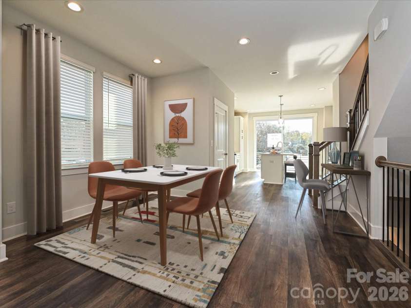 1229 34th Street, Charlotte, NC 28205.  MLS# CAR4211272, YatesRealty ID 3926. Dining Area *Virtually Staged*