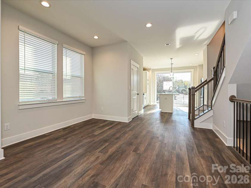 1229 34th Street, Charlotte, NC 28205.  MLS# CAR4211272, YatesRealty ID 3926. Living/Dining/Kitchen