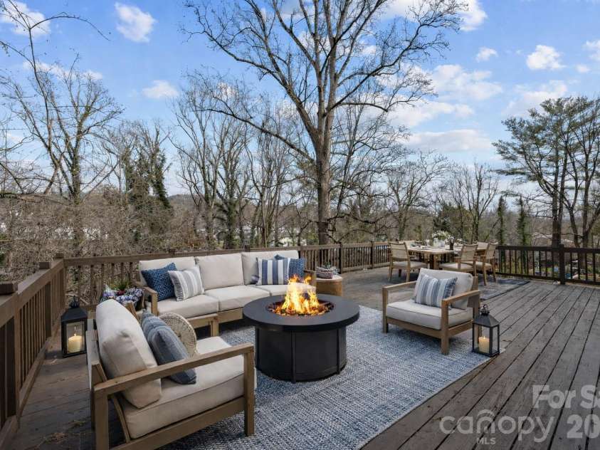175 Chatham Road, Asheville, NC 28804.  MLS# CAR4265209, YatesRealty ID 3929. Virtual Staging Back Deck