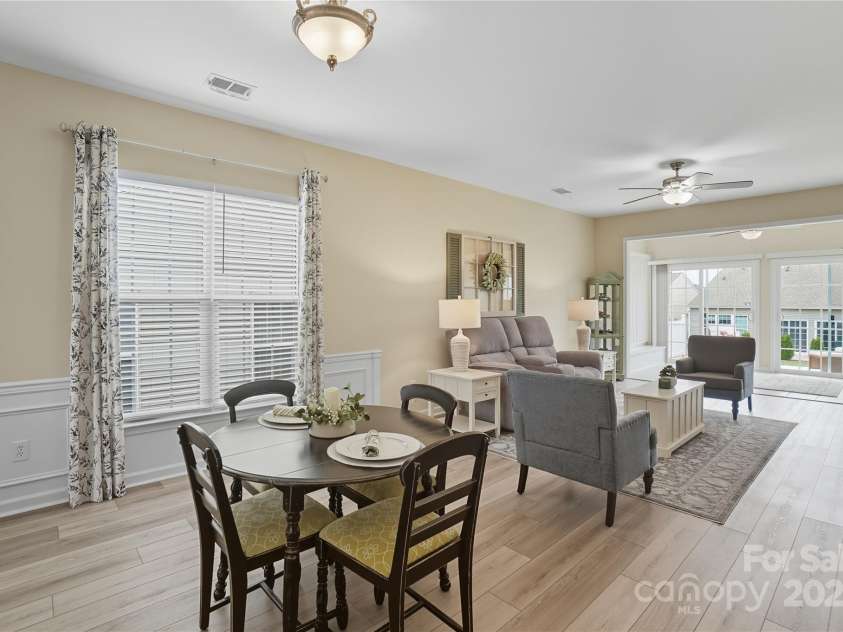 17436 Hawks View Drive, Indian Land, SC 29707.  MLS# CAR4309936, YatesRealty ID 393. Dining/Living Room, Open to Sunroom